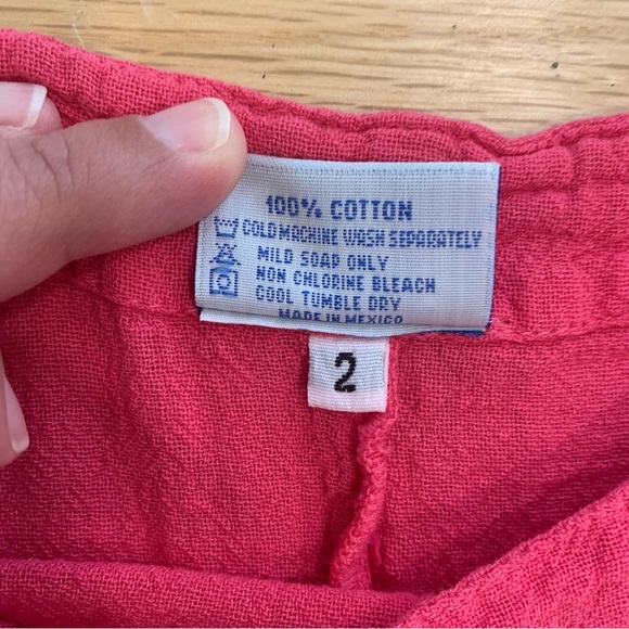 Oh My Gauze! Sporty Cotton Cold Shoulder Top Hot Pink Size Small - Picture 6 of 9